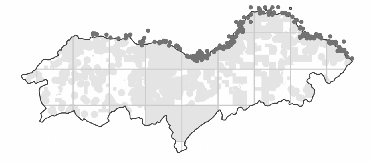Sites were Eider was reported in Lothian in 2020. Sites were Eider was reported in Lothian in 2020.